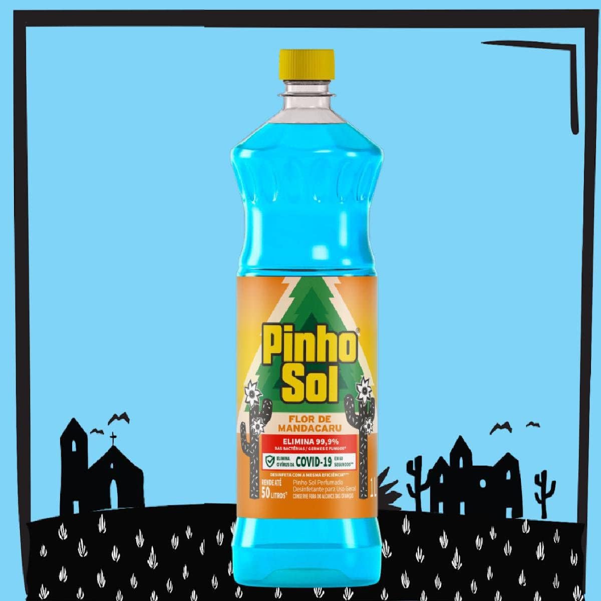 Pinho Sol Desinfetante Diluível Perfumado Flor De Mandacaru 1000Ml
