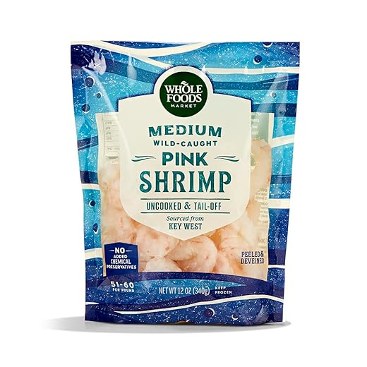 WHOLE FOODS MARKET Wild-Caught Key West Pink Shrimp 51-60 Count, 12 OZ