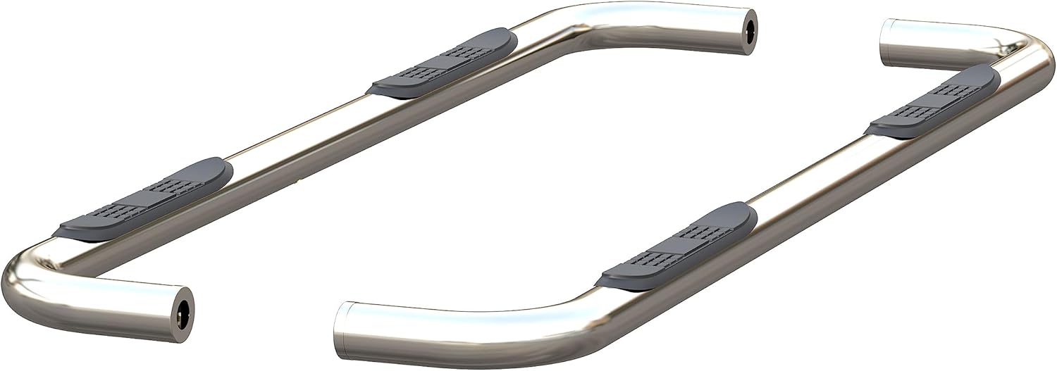 ARIES 204053-2 3-Inch Round Polished Stainless Steel Nerf Bars, No-Drill, Fits Select Chevrolet Silverado, GMC Sierra 1500