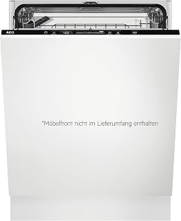 AEG FSB5361CZ Vollintegrierter-Geschirrspüler, Serie 6000 mit SatelliteClean Sprüharm, 60cm, AirDry für perfekte Trocknungsergebnisse, Besteckkorb, QuickSelect Display, Startzeitvorwahl, Wasserstopp