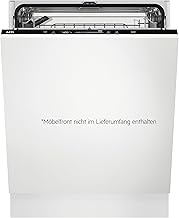 AEG FSB5361CZ Vollintegrierter-Geschirrspüler, Serie 6000 mit SatelliteClean Sprüharm, 60cm, AirDry für perfekte Trocknungsergebnisse, Besteckkorb, QuickSelect Display, Startzeitvorwahl, Wasserstopp