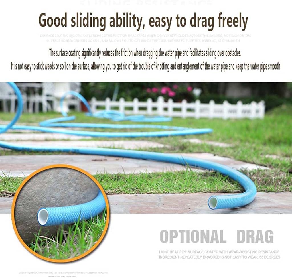 12 * 16mm (1/2") Household Water Pipe High Pressure Rubber Hose Plastic Soft High Elastic PVC Material Explosion-Proof and Torsion-Resistant-Blue