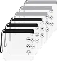 Gavzrt Kit 6 Sacos Organizadores de Viagem em EVA 20x20cm com Zíper - Para Roupas Íntimas, Meias, Acessórios e Necessaire, Kit Organizador de Malas para Viagem