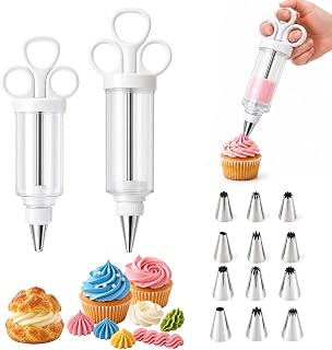 Stainless Steel Cake Decorating Gun Kit，S+L
