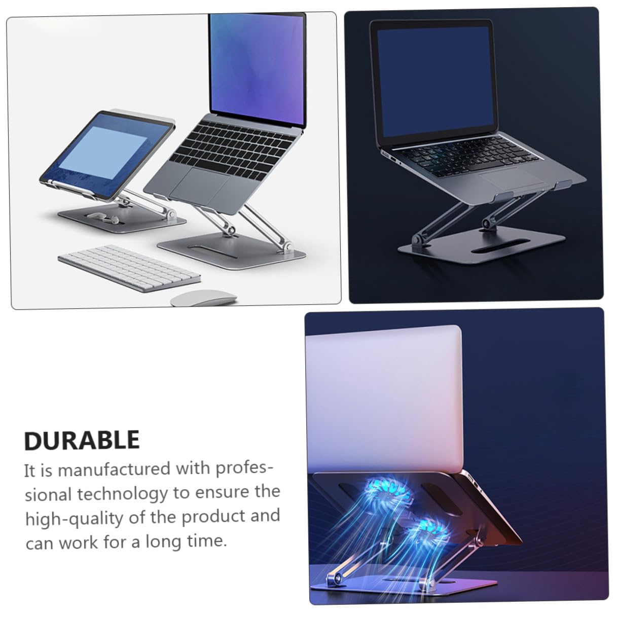 Notebook e Creare Un'atmosfera Estiva e Confortevole per Cooler Doppia Ventola Supporto Ventilato Regolabile in Lega di Alluminio Fino a 17.3 Pollici Laptop