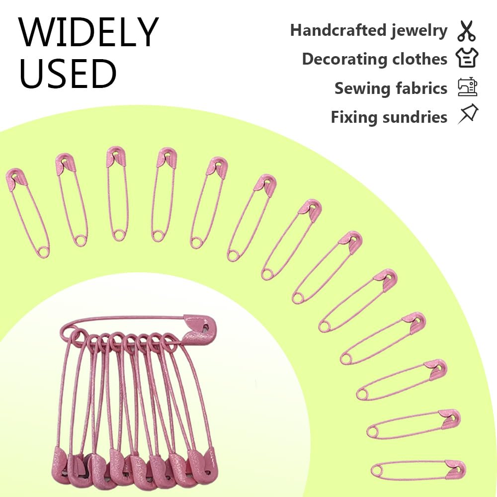 Lot De 200 épingles à Nourrice Colorées – Pour Couture, Bricolage, Loisirs Créatifs (rose)
