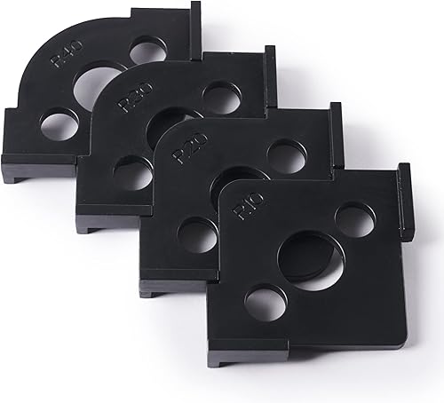 Paquete de 4 plantillas de enrutador de radio, plantillas de enrutamiento de radio de esquina, plantillas de brocas de enrutamiento de esquinas