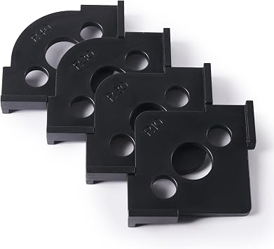 Pack of 4 Radius Jig Router Templates Corner Radius Routing Templates,Routing Rounded Corners Router Bit Templates for Woodworking Routing 8 Different Radius Set