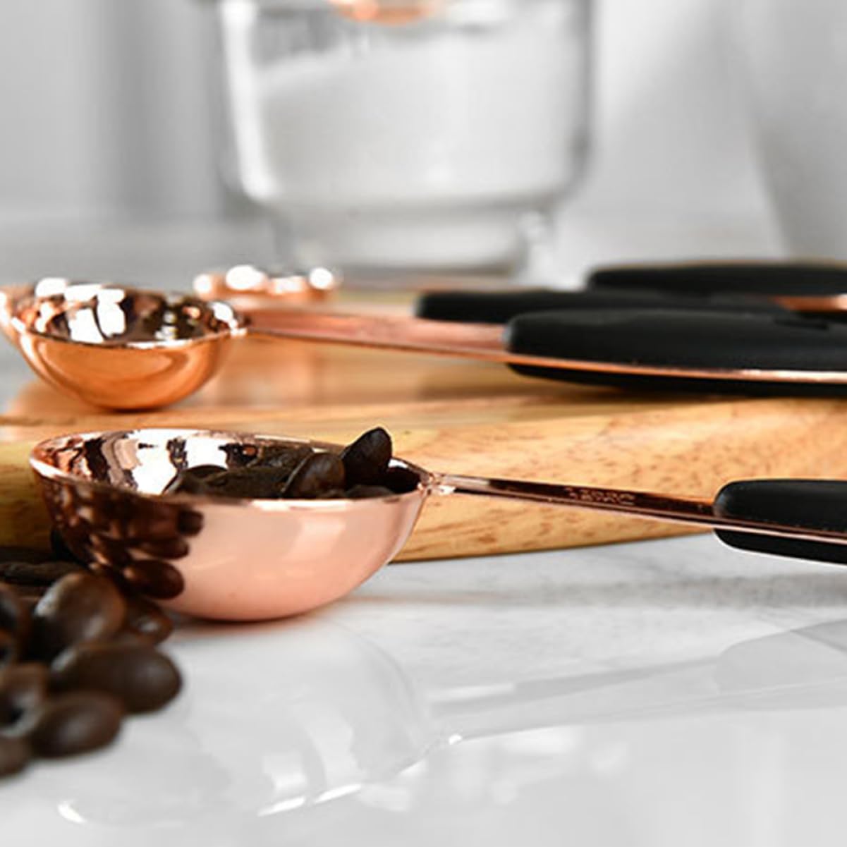 ULTECHNOVO 3 Ensembles Ensemble De Cuillères à Mesurer Cuillere Doseuse Accessoires De Cuisine Outil De Cuisson Acier Inoxydable Rose