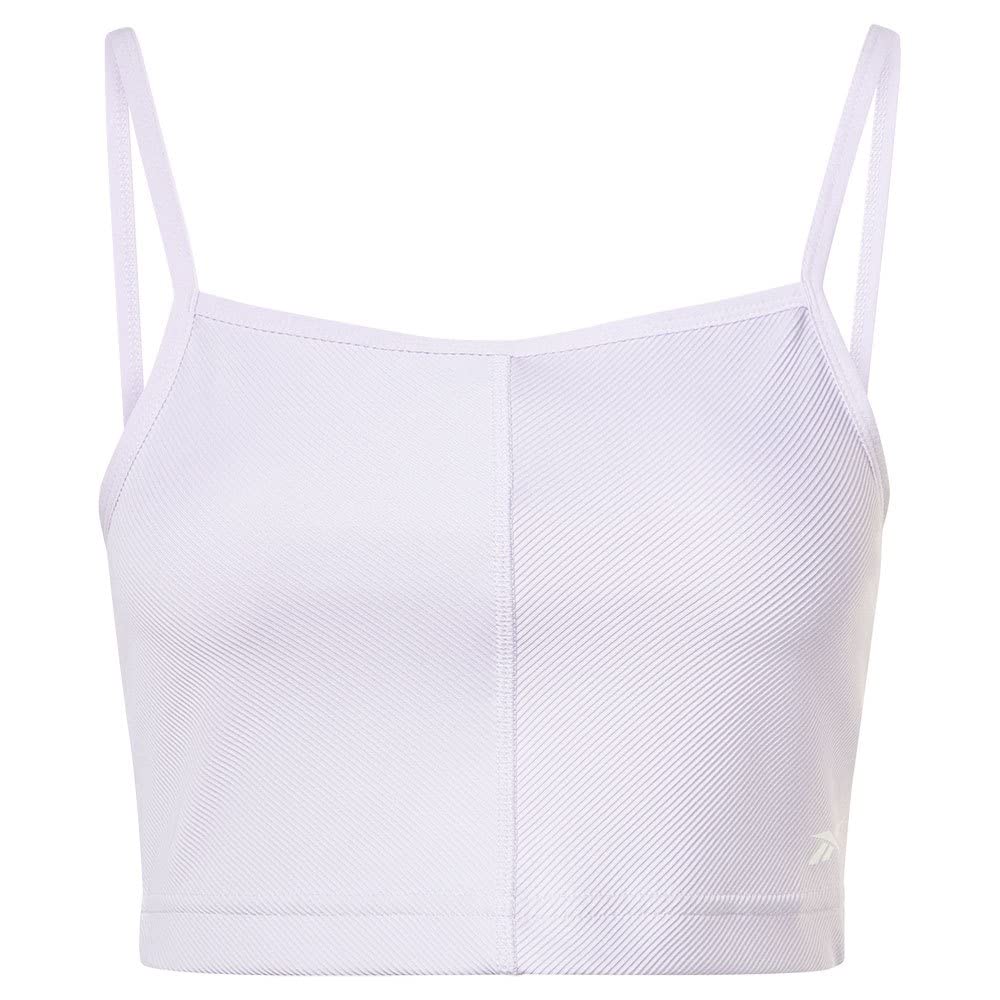 Reebok Women's Yoga Rib Crop Yoga Shirt Purple Oasis M
