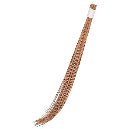 Zureni Traditional Coconut Broom Stick Leaf Grass 40 Inch Long Broomstick Washable Seekh Jhaadu with Firm & Comfortable Grip Ideal for Wet Surface Cleaning (1 Pc, 300 Gm)