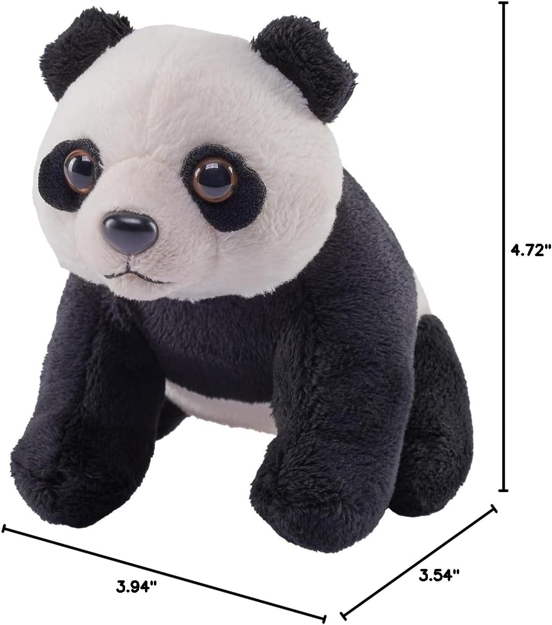 Wild Republic Pocketkins Eco Panda, Stuffed Animal, 5 Inches, Plush Toy, Made from Recycled Materials, Eco Friendly