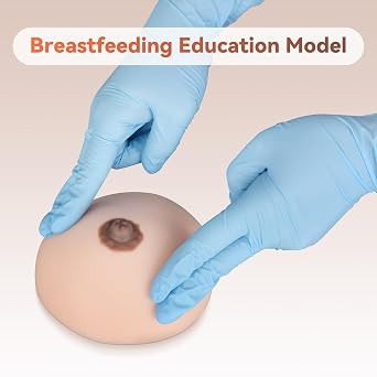 SimCoach Lactation Breast Model, Breastfeeding Training Aid, White