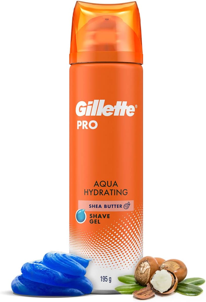 Gillette Pro Shaving Gel Aqua Hydrating With Shea Butter-195 Gm