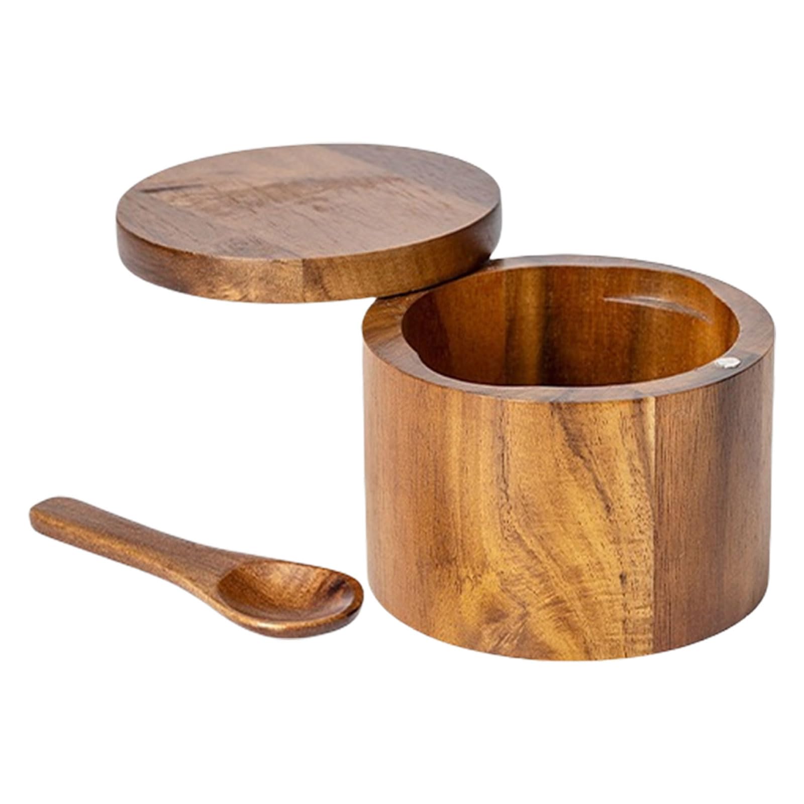 YROHGKPN Sturdy Wood Condiment Container Use Friendly Spices Pots Practical Kitchen Decorative Organizers with Lid Cellar