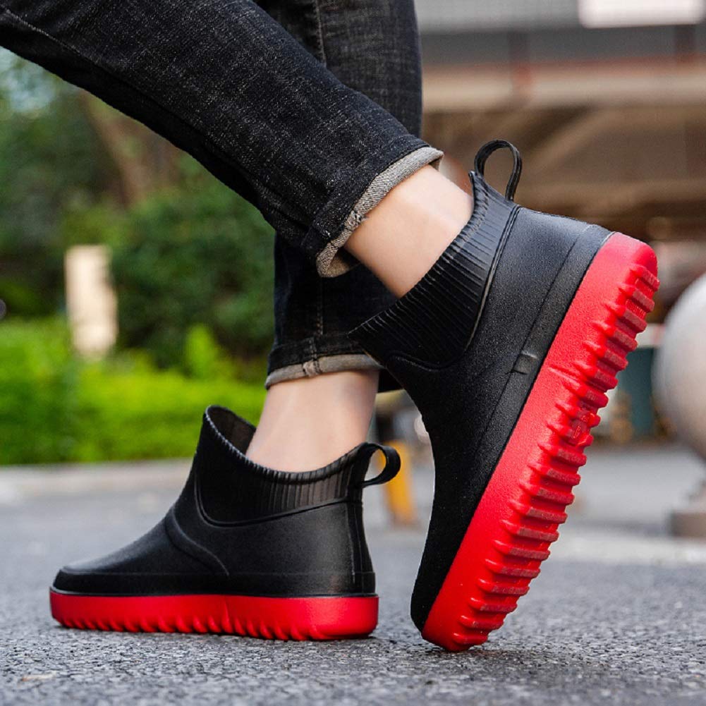 AONEGOLD Stivali di Gomma Uomo Donna all'aperto Giardinaggio Scarpe Antiscivolo Scarpe da Pioggia Stivali Caldi Impermeabili