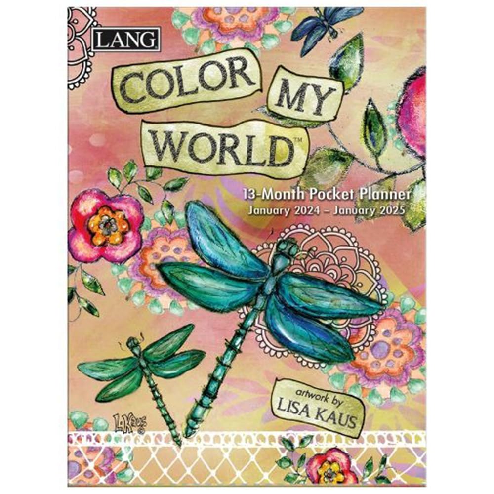 Lang Companies, Color My World Monthly 2024 Pocket Planner