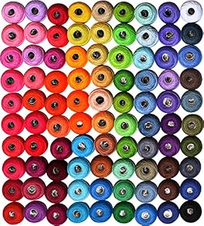 Crochet Thread Cotton Yarn Threads Balls 90 Balls Popular Rainbow Colors of Size