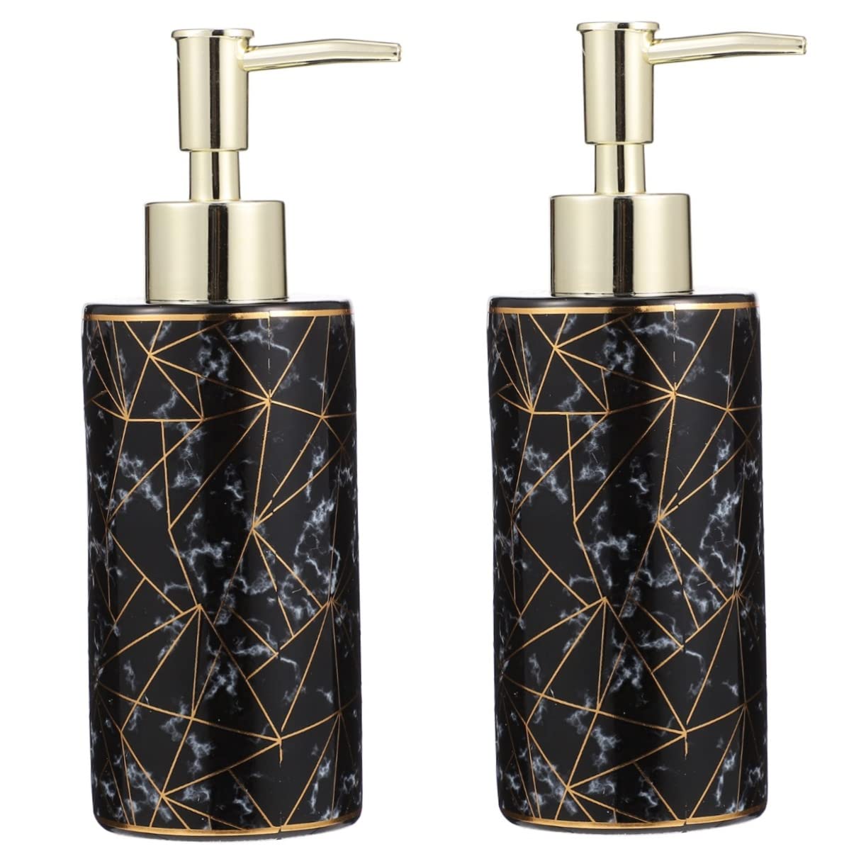 Cabilock 2pezzi Dispenser Di Lozione Creativo Ceramica Con Pompa Bottiglia Per Bagno Decorazione Elegante e Pratica Sicura e Duratura Per Uso Quotidiano e Viaggi