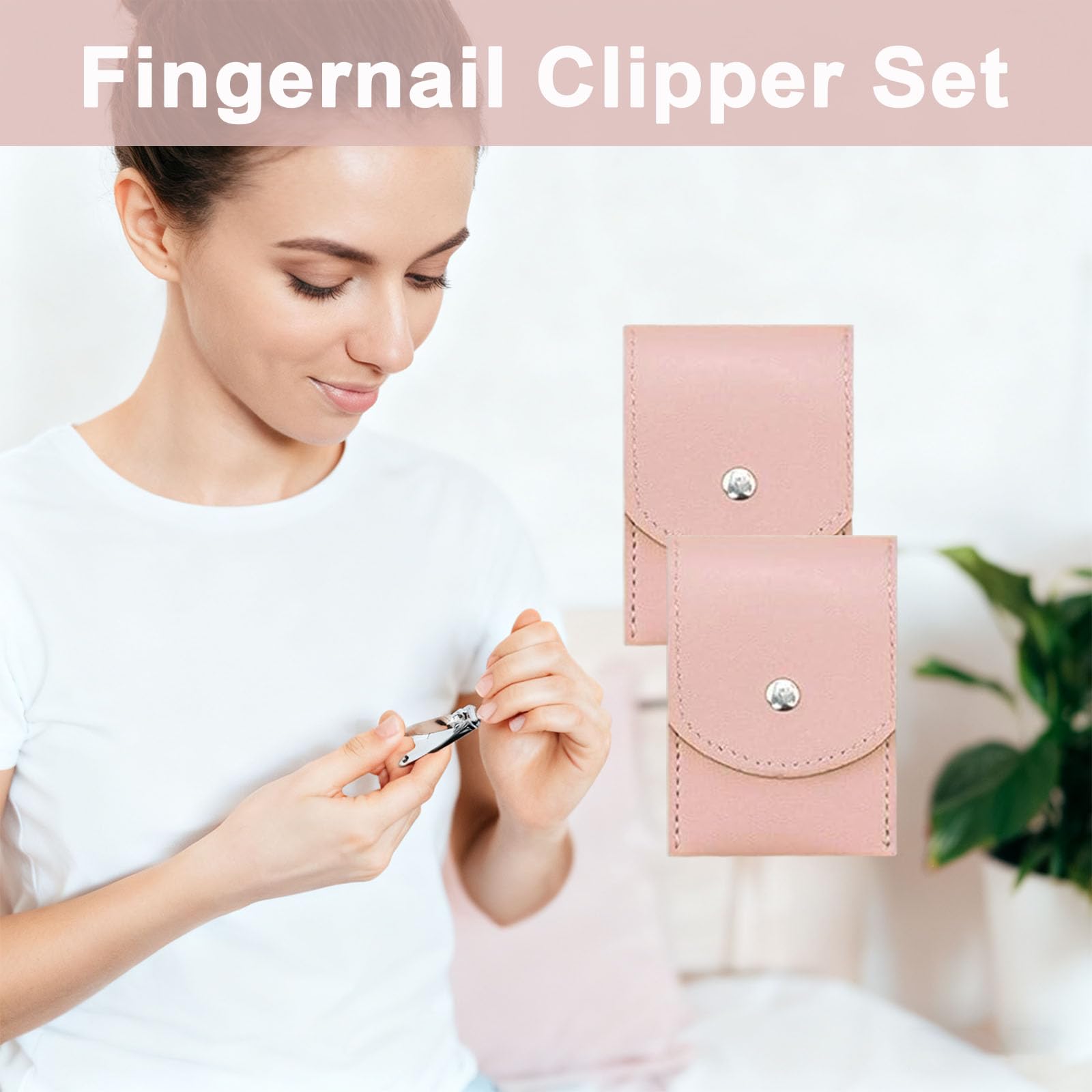 Juego de 24 juegos de manicura profesional de viaje a granel, kit de manicura de viaje 4 en 1 de acero inoxidable para adultos con funda, cortaúñas envuelto individualmente, a granel para personas sin