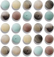 Vista 33 de 100 cuentas de hematita negra lisa natural de 0.236 pulgadas (0.236 in), cuentas redondas sueltas de piedra para fabricación de joyas con cordón