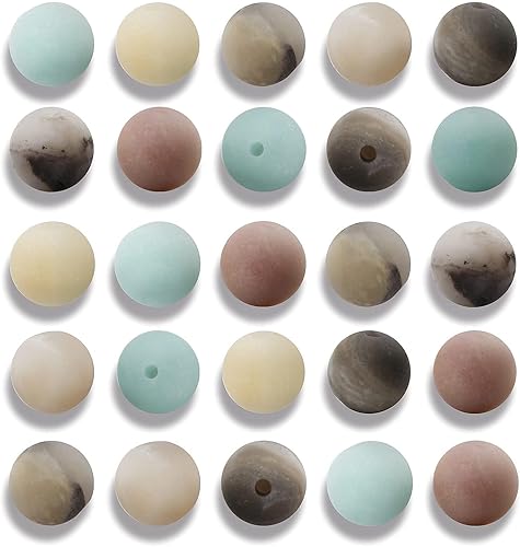 Miniatura 33 de 100 cuentas de hematita negra lisa natural de 0.236 pulgadas (0.236 in), cuentas redondas sueltas de piedra para fabricación de joyas con cordón