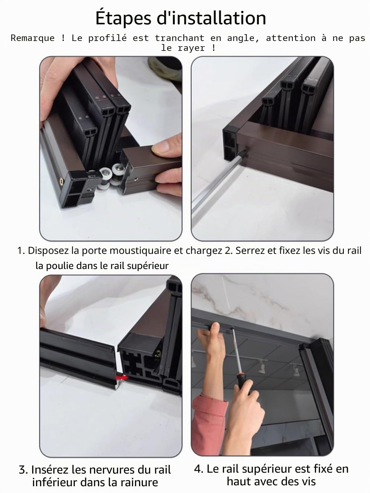 Porte coulissante pliante en accordéon - Cadre blanc - Panneau gris - Idéal pour porte et salon - Disponible en différentes tailles - Facile à installer et élégante