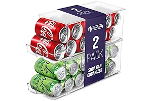 ClearSpace Fridge Pop Can Organizer and Dispenser for the Refrigerator - Stackable...