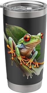Red Eyed Tree Frog Rainforest Amphibian Green Body Tree Frog Stainless Steel Insulated Tumbler