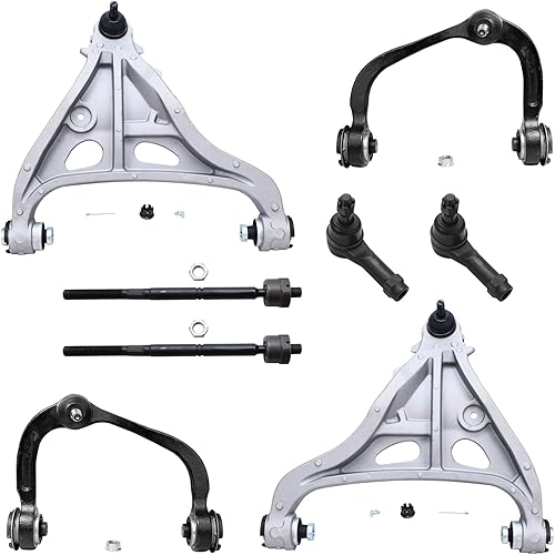 Miniatura 1261 de Detroit Axle - Kit de brazos de control de extremo delantero RWD para Dodge Ram 03-06 2500 3500, 2 brazos de control superior con rótula 2 varillas