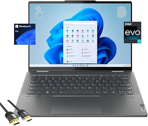 Lenovo Yoga 7i 2 en 1 portátil táctil, pantalla IPS 2.2K de 14.0", Intel Core i7-1355U, Intel Iris Xe, 16GB LPDDR5, 1TB PCle, KB retroiluminado,