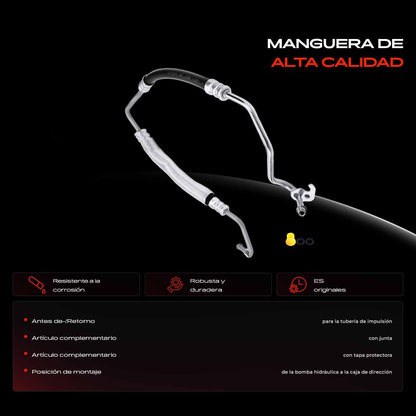 Frankberg Manguera de dirección asistida Compatible con Tourneo Connect Transit Connect P65 P70 P80 Replace# 1438120,3405528