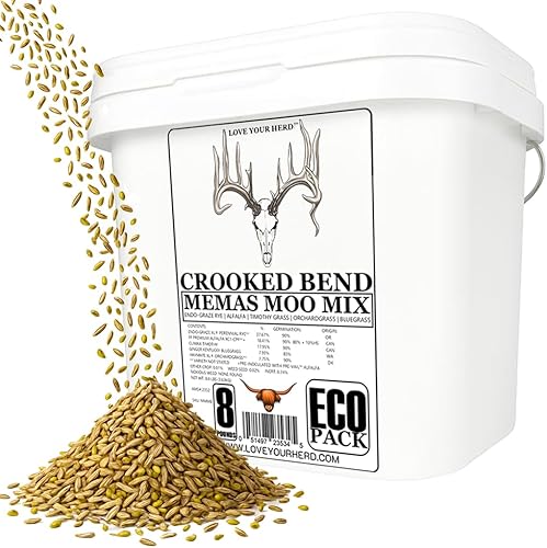 Miniatura 9 de Memas Moo Mix, 50 libras a granel, mezcla de semillas de pasto agrícola para caballo, ganado, cerdo, cabra, pollo, pato, oveja y ganado, cultivo de