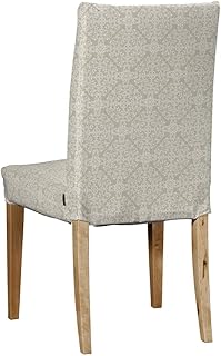 Dekoria Sukienka na krzeslo Henriksdal krótka Pokrowiec na model Henriksdal wzory na bezowym tle