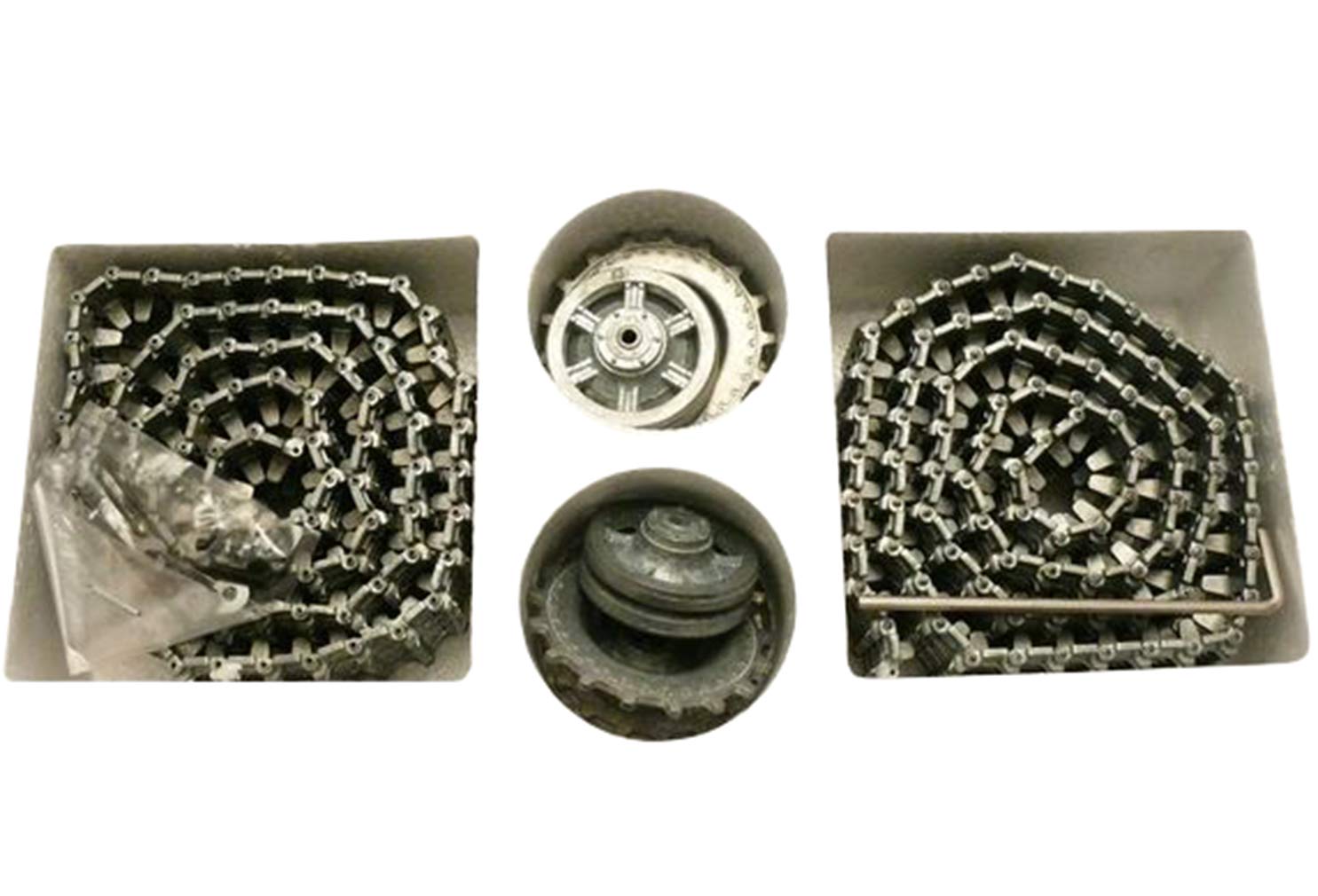 Heng Long Original Full Kit Metal Driving Wheels + Chains | Set for Model PANTHER G – 3879, JAGDPANTHER – 3869 | 1:16 Tank Original Spare Part for Brand Models, Taigen, Torro 69-110
