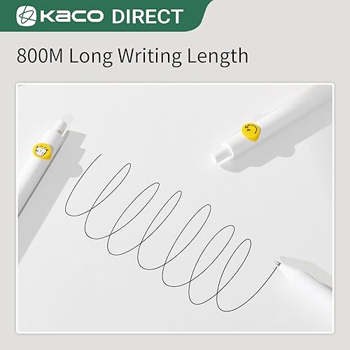 Miniatura 7 de Kaco Lindos bolígrafos de gel, juego de 10 piezas de tinta negra de 0.020 in de punta fina, retráctiles, de secado rápido, estéticos lindos (10