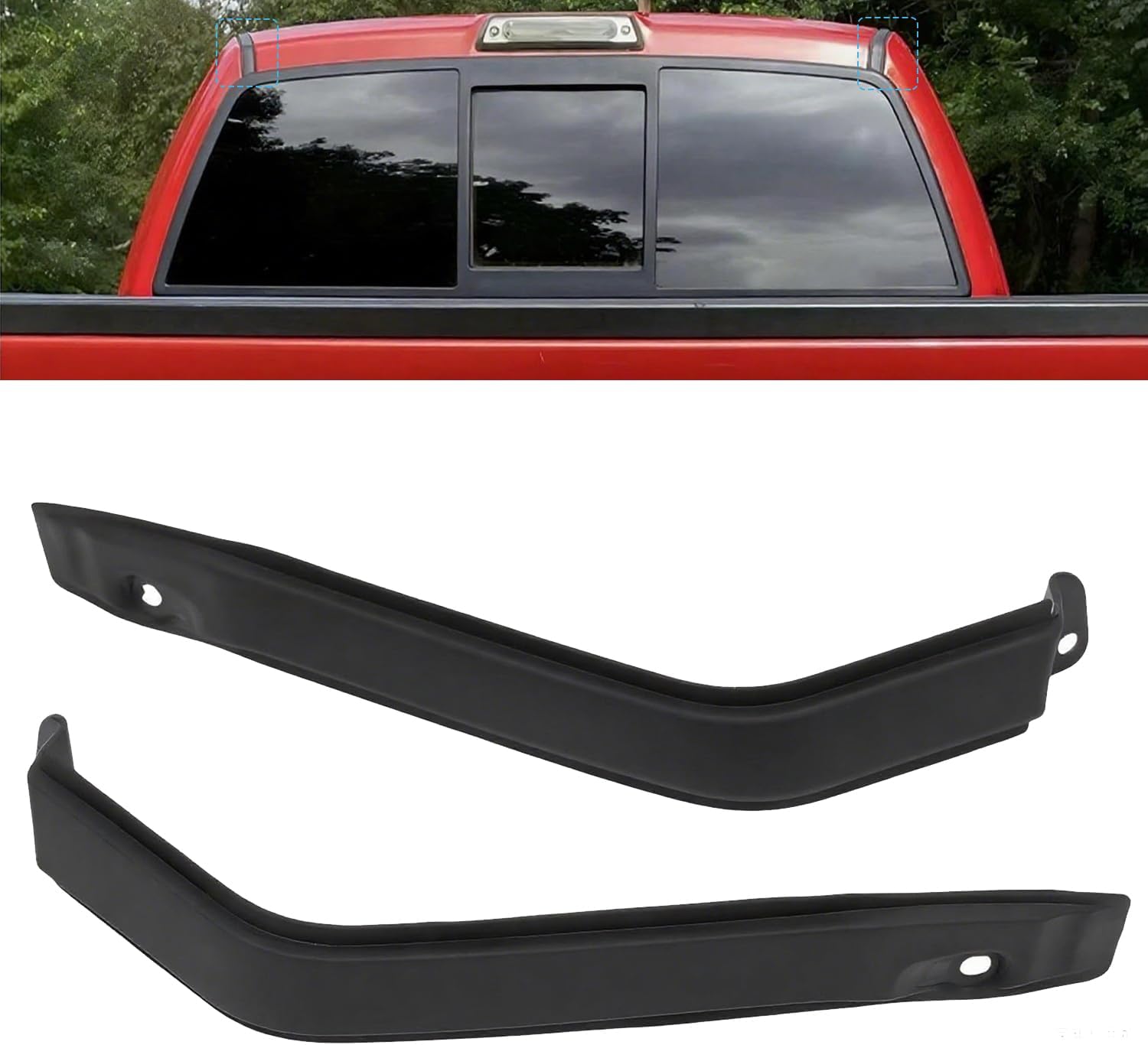 GearUp Roof Trim Moldings for Ford F150 F-150 2009-2014 Roof Cab Corner Cover Replaces 9L3Z-1651728-AA, 9L3Z-1651729-AA