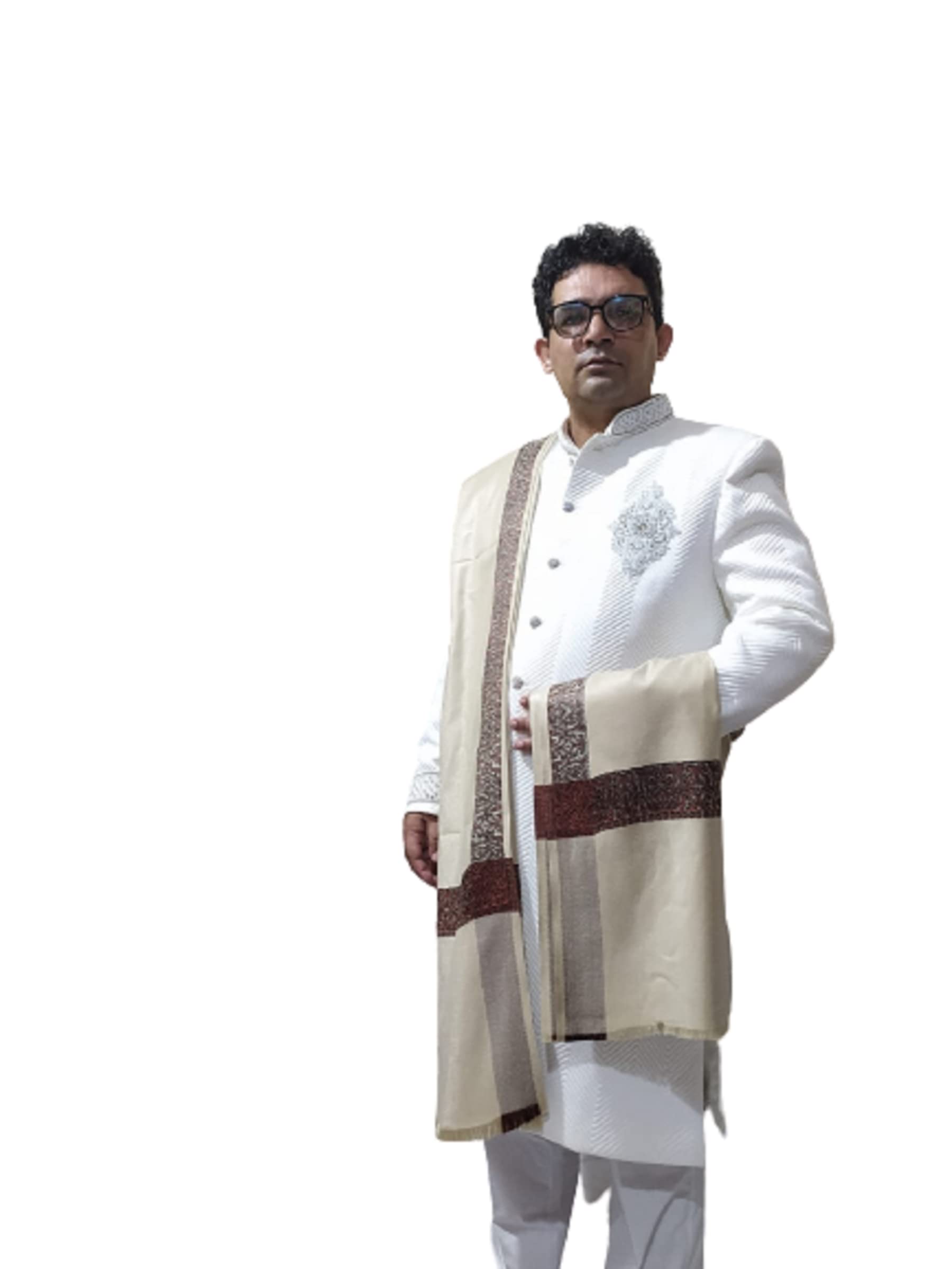 kashmir handloom handicraft KASHMIRI MEN`S LOHI/SHAWL WOOLEN [50x100] men shawl 0098-picture-10