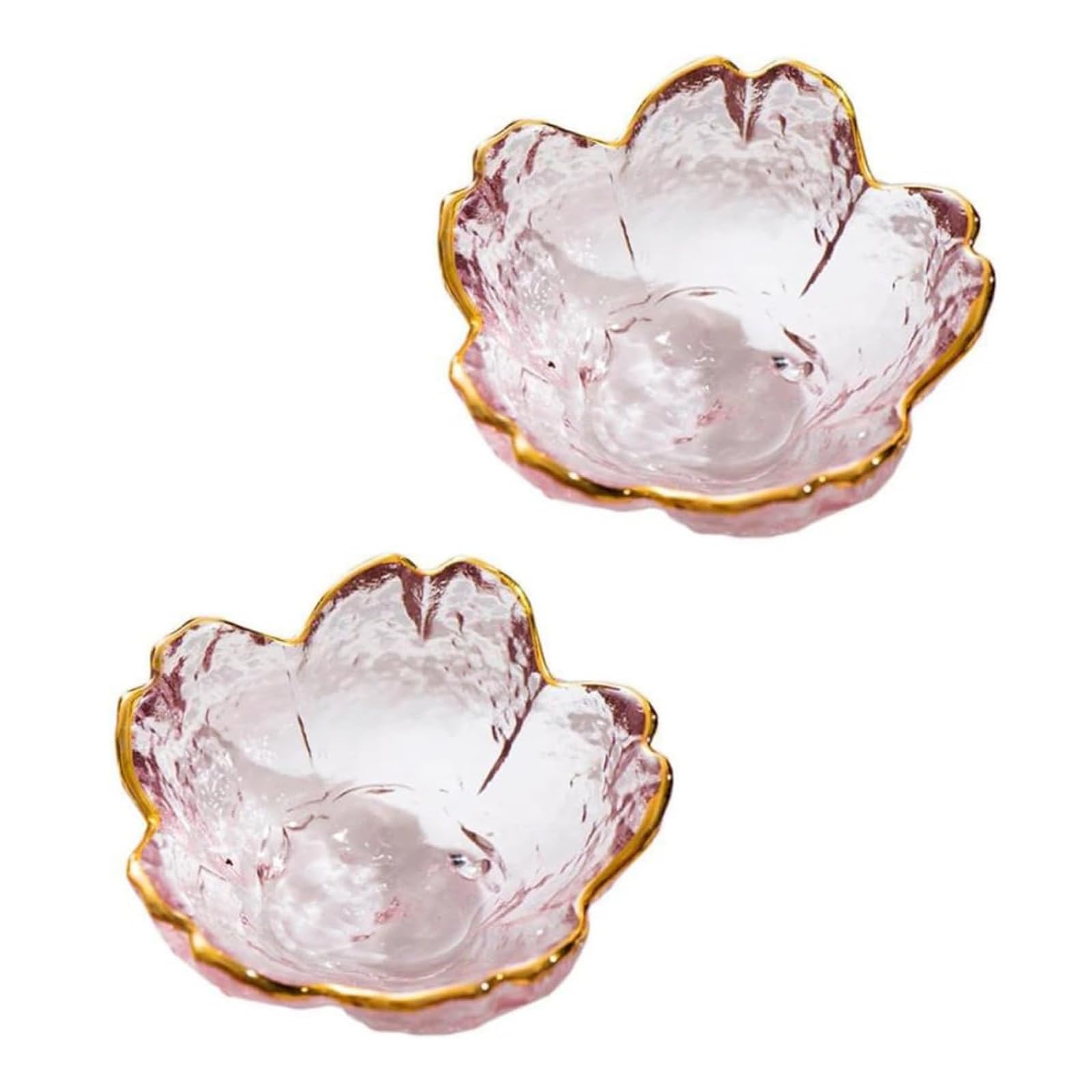 2/3pcs Japanese-Inspired Small Glass Dish with Golden Edge, Adorable Bowl for Ice Cream And Salad, Perfect for Seasoning And Desserts