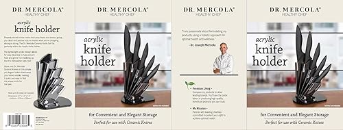 Vista 2 de Dr. Mercola Portacuchillos acrílico, apto para lavavajillas