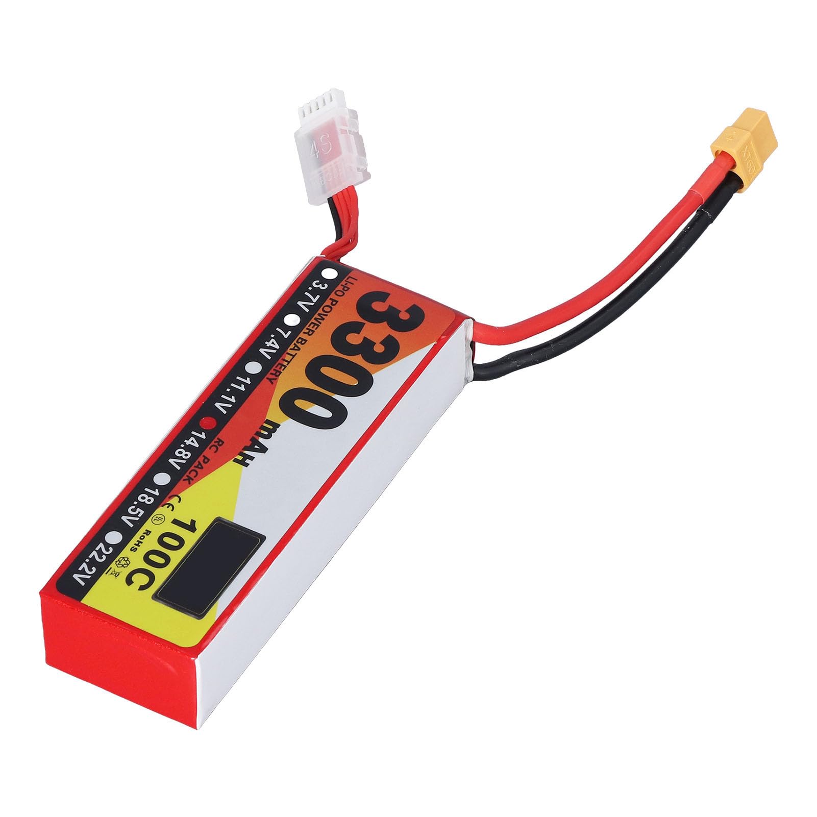 Batteria Lipo da 3300 MAh 14,8 V 100 C per Modelli RC con Spina XT60 – Ideale per Elicotteri e Automobili