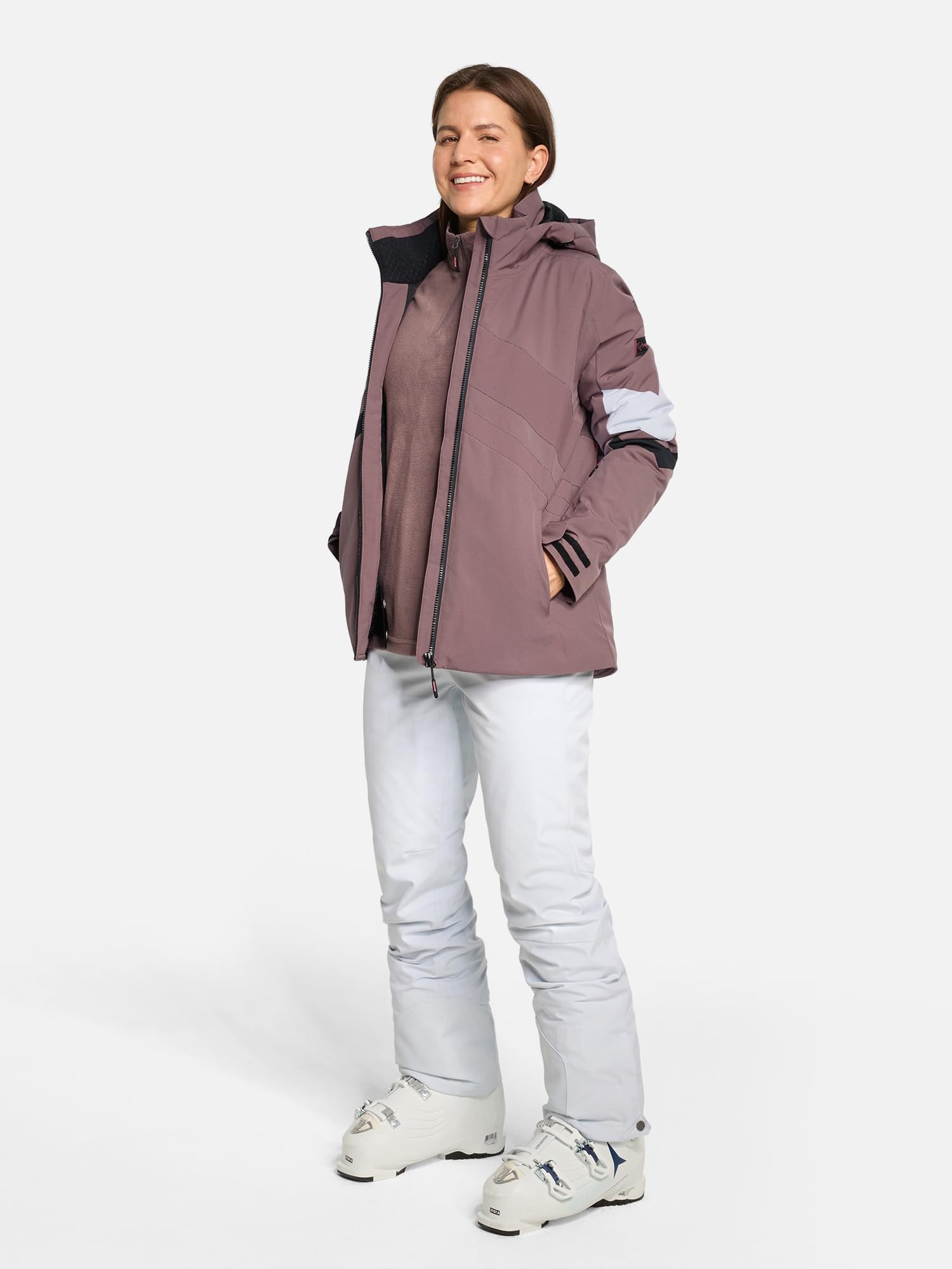 Ziener TARAINA-Z damska kurtka narciarska/snowboardowa | oddychająca, wodoszczelna, dusty violet, 38
