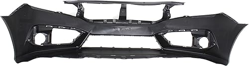 Miniatura 3 de Garage-Pro Cubierta de parachoques delantero para Honda Civic 2016-2018, imprimada de 4 piezas con montaje de rejilla, repuesto de parachoques