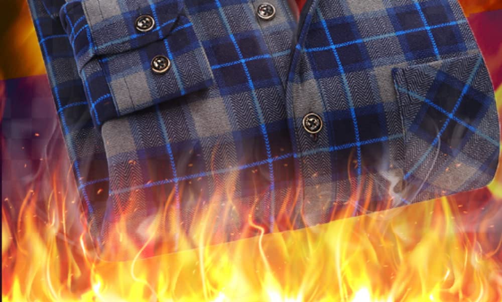 LIRU Flanellhemd Damen,Herren Thermohemd Rot Kariertes Hemd Warm Flanell Hemd Gebürstetes Hemd Winter Holzfäller Arbeitshemd Für Herren Langärmliges Sweatshirt,XXL