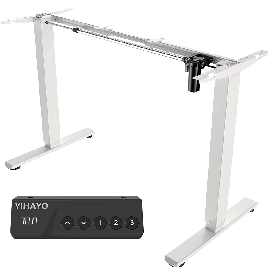 【未使用品】YIHAYO 電動昇降式 スタンディングデスク★未組立品 Amazon | YIHAYO 昇降デスク 脚のみ 高さ70-115cm