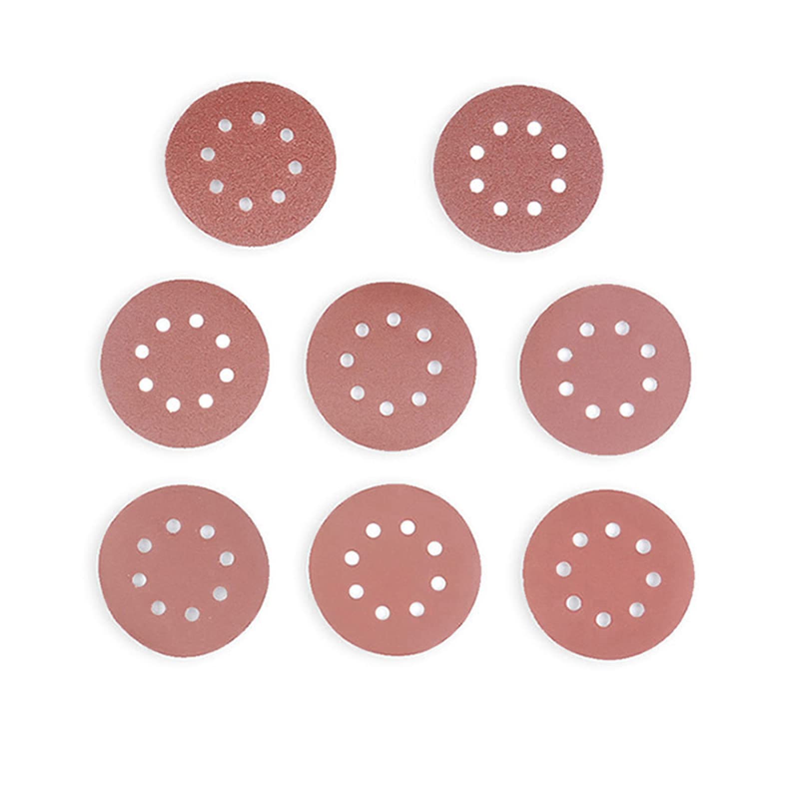60pcs 5 Inch 125mm Round Sandpaper Sanding Disc Eight Hole Disk Sand Sheets Grit 80-800 Hook And Loop Polish Abrasive Tools