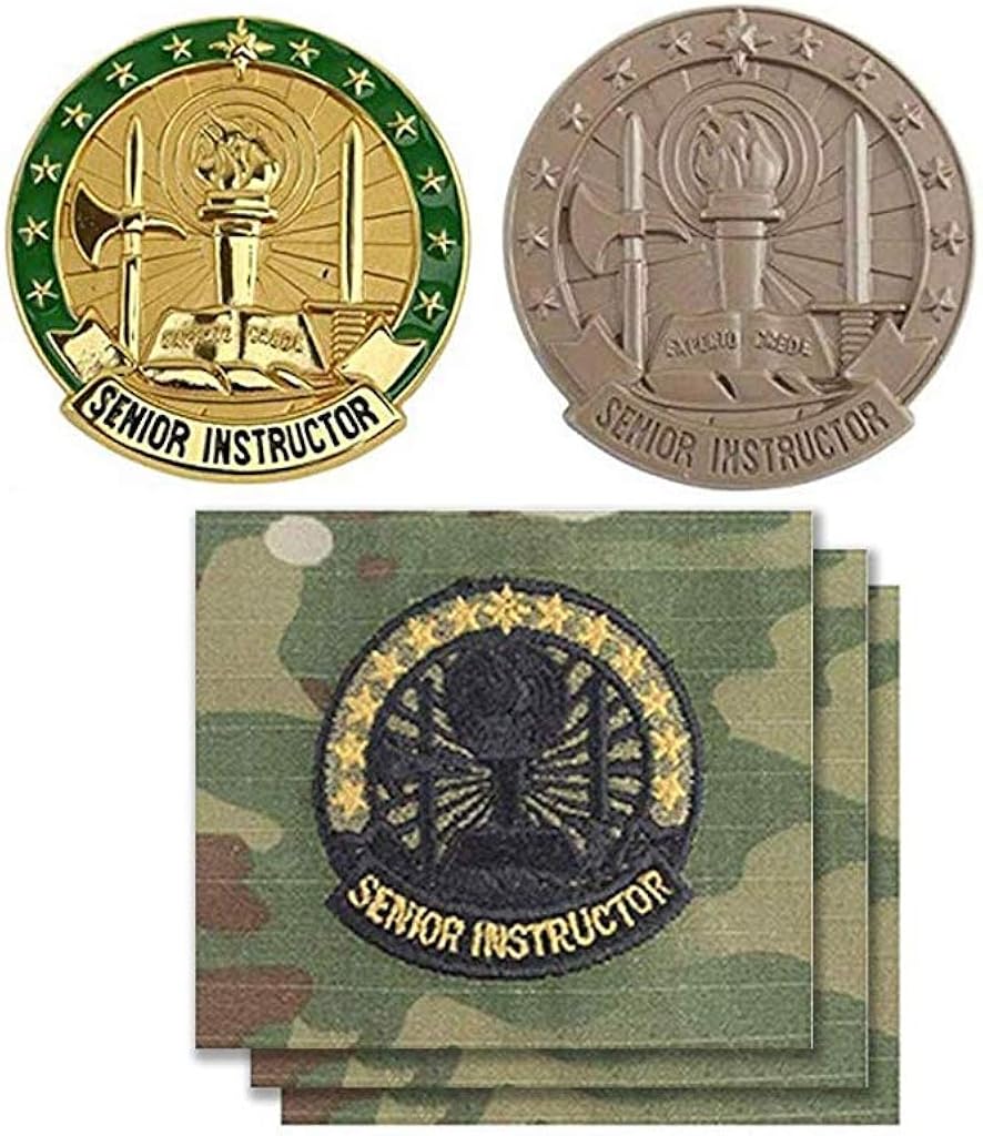 Army Senior Instructor Badge 10 US Army Instructor Senior Bundle Clothing, Shoes & Jewelry