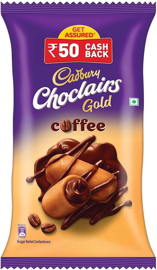 Cadbury Choclairs Gold Coffee Candy, 560 g (100 Candies)