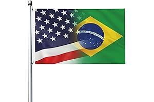 Double-Sided Brazilian & American Flags: Vibrant, Fade-Resistant Outdoor Displays