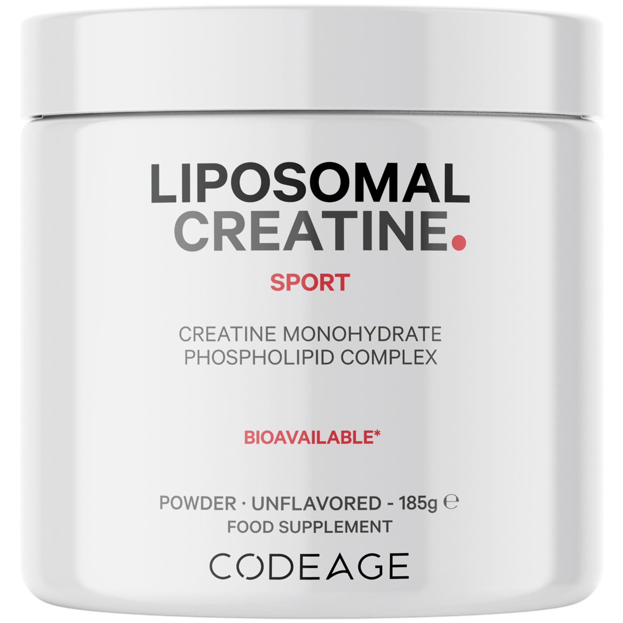 Codeage Liposomales Kreatin-Monohydrat-Pulver — 3000 Mg Pro Portion, Geschmacksneutral, 60 Portionen — Nahrungsergänzungsmittel Vor Und Nach Dem Training — 2-Monats-Vorrat